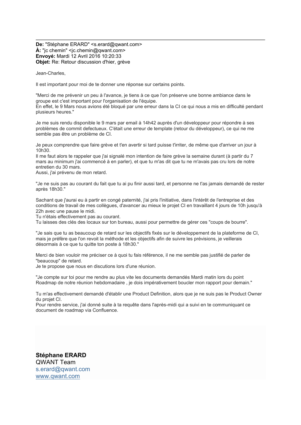 Projet non envoyé relatif à l'altercation — page 7 sur 9
